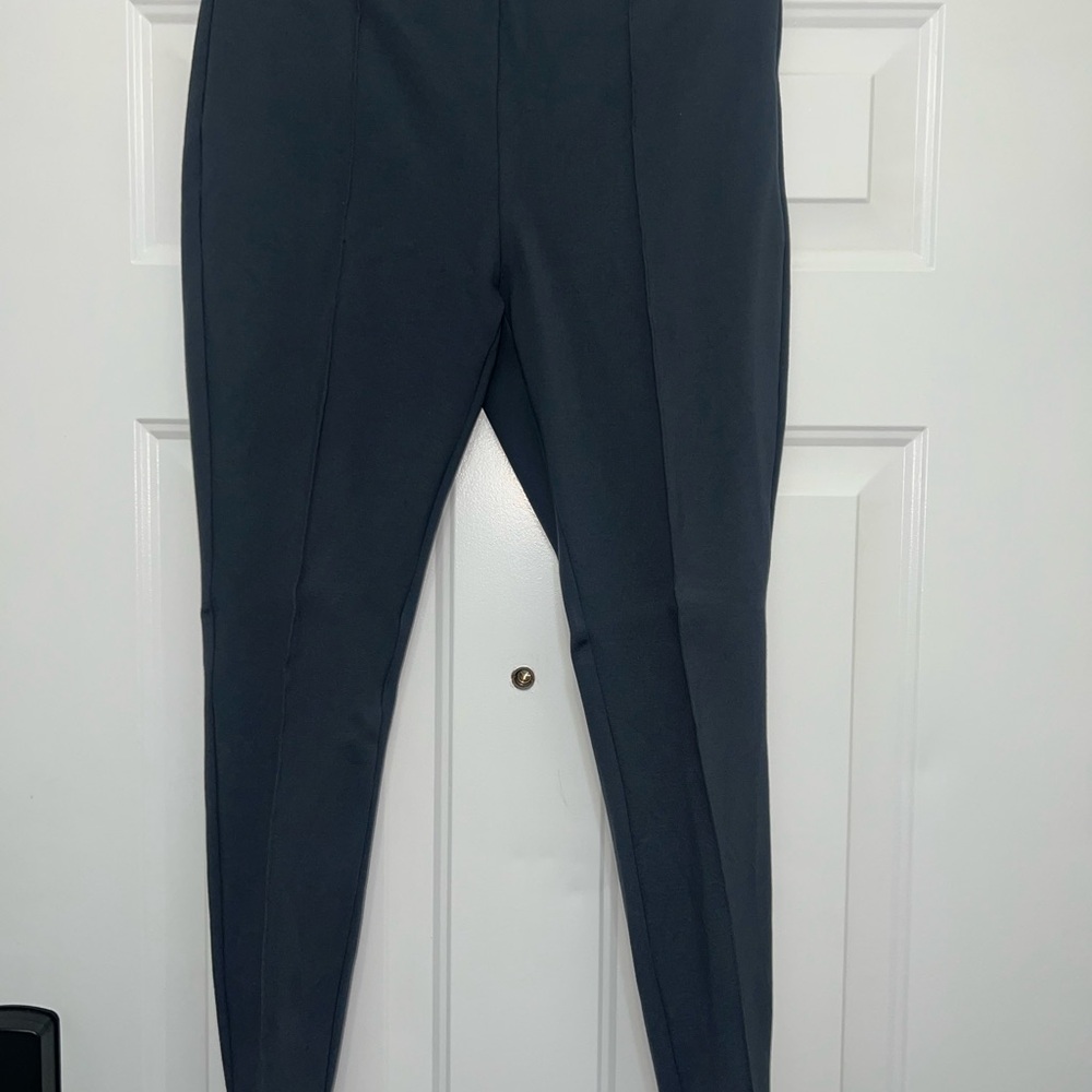 Loft Womens Slim Fit Dress Pants Size 10 Gray Blue Cotton‎ Blend Business